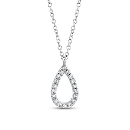 Shy Creation Diamond Necklace 1/20 ct tw Round 14K White Gold SC55010067