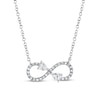 Thumbnail Image 1 of Shy Creation Infinity Necklace 1/5 ct tw Pear-shaped/Round Diamonds 14K White Gold SC55019575