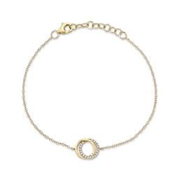 Shy Creation Diamond Bracelet 1/20 ct tw Round 14K Yellow Gold 6" SC55012775