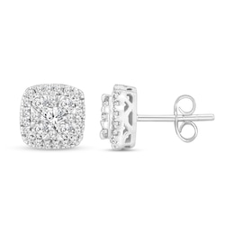 Image of white gold stud earrings from Jared.