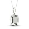 Thumbnail Image 3 of Lab-Grown Diamond Pendant Necklace 1-1/2 ct tw Round 14K White Gold