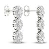 Thumbnail Image 3 of Lab-Grown Diamond Earrings 3 ct tw Round 14K White Gold