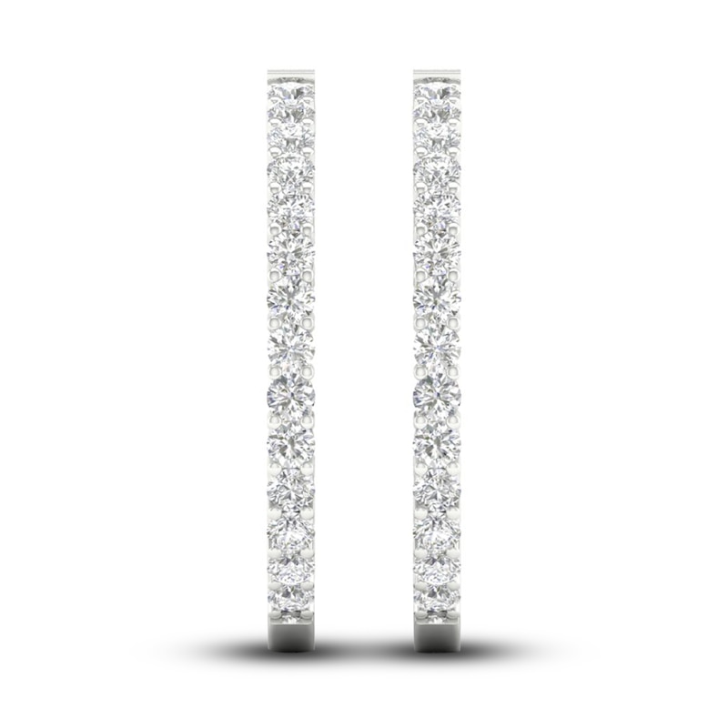 Main Image 3 of Lab-Grown Diamond Earrings 10 ct tw Round 14K White Gold