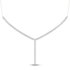Thumbnail Image 1 of Lab-Grown Diamond Y Necklace 5 ct tw Round 14K White Gold