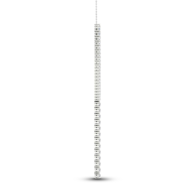 Main Image 3 of Lab-Grown Diamond Y Necklace 5 ct tw Round 14K White Gold
