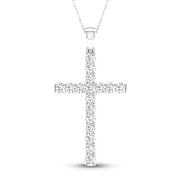 Lab-Grown Diamond Necklace 2 ct tw Round 14K White Gold