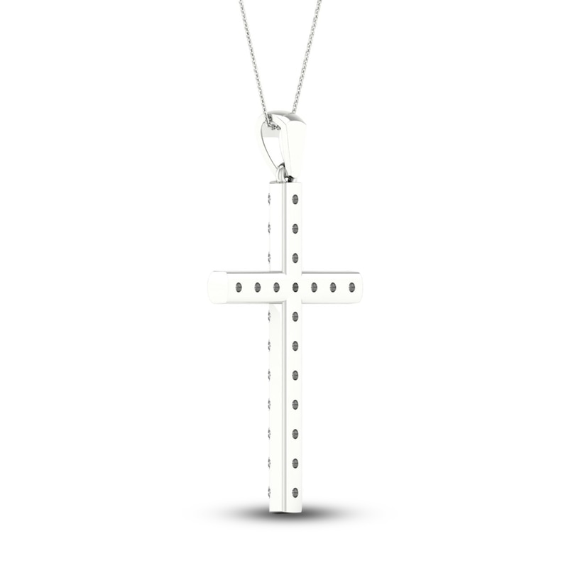 Main Image 4 of Lab-Grown Diamond Necklace 2 ct tw Round 14K White Gold