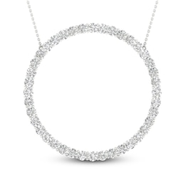 Lab-Grown Diamond Necklace 2 ct tw Round 14K White Gold