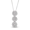 Thumbnail Image 1 of Lab-Grown Diamond Pendant Necklace 2-3/4 ct tw Round 14K White Gold