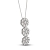 Thumbnail Image 2 of Lab-Grown Diamond Pendant Necklace 2-3/4 ct tw Round 14K White Gold