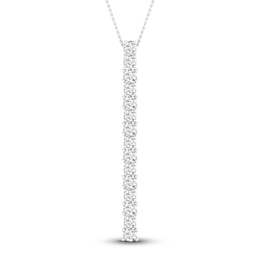 Lab-Grown Diamond Necklace 2 ct tw Round 14K White Gold