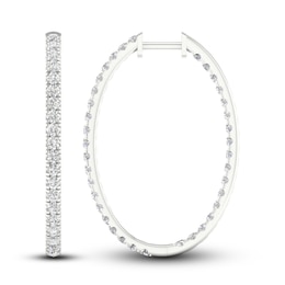 Lab-Grown Diamond Earrings 2 ct tw Round 14K White Gold