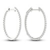 Thumbnail Image 2 of Lab-Grown Diamond Earrings 1 ct tw Round 14K White Gold