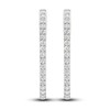 Thumbnail Image 3 of Lab-Grown Diamond Earrings 1 ct tw Round 14K White Gold