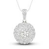 Thumbnail Image 1 of Lab-Grown Diamond Necklace 1-1/2 ct tw Round 14K White Gold