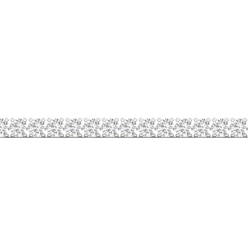 Lab-Created Diamond Tennis Bracelet 12 ct tw Round 14K White Gold 7.25"