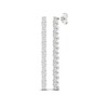Thumbnail Image 1 of Lab-Grown Diamond Drop Earrings 2 ct tw Round 14K White Gold