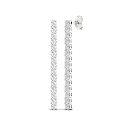 Lab-Grown Diamond Drop Earrings 2 ct tw Round 14K White Gold