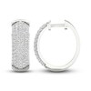 Thumbnail Image 3 of Lab-Grown Diamond Earrings 3 ct tw Round 14K White Gold