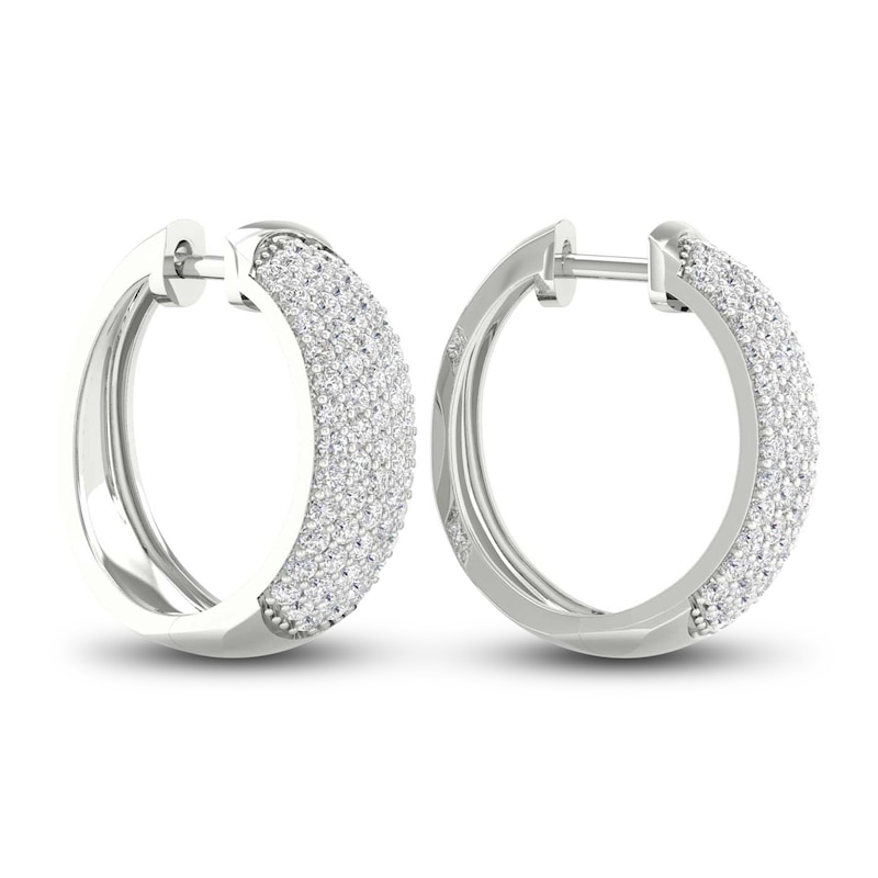 Main Image 4 of Lab-Grown Diamond Earrings 3 ct tw Round 14K White Gold