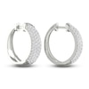 Thumbnail Image 3 of Lab-Created Diamond Earrings 2 ct tw Round 14K White Gold