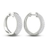 Thumbnail Image 4 of Lab-Created Diamond Earrings 2 ct tw Round 14K White Gold