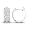 Thumbnail Image 2 of Lab-Created Diamond Earrings 1 ct tw Round 14K White Gold