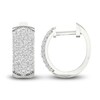 Thumbnail Image 2 of Lab-Created Diamond Earrings 1 ct tw Round 14K White Gold