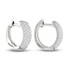Thumbnail Image 3 of Lab-Created Diamond Earrings 1 ct tw Round 14K White Gold