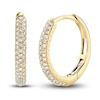 Thumbnail Image 1 of Shy Creation Diamond Hoop Earrings 1/5 ct tw Round 14K Yellow Gold SC55004582