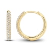 Thumbnail Image 2 of Shy Creation Diamond Hoop Earrings 1/5 ct tw Round 14K Yellow Gold SC55004582
