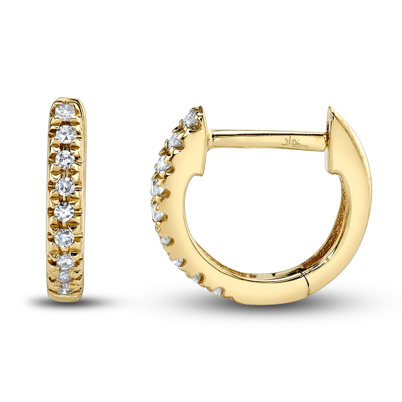 Main Image 2 of Shy Creation Diamond Accent Earrings Round 14K Yellow Gold SC22004026V3