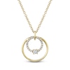 Thumbnail Image 1 of Shy Creation Diamond Circle Necklace 1/10 ct tw Round 14K Yellow Gold SC55009040