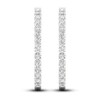 Thumbnail Image 2 of Lab-Grown Diamond Hoop Earrings 5 ct tw Round 14K White Gold