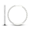 Thumbnail Image 3 of Lab-Grown Diamond Hoop Earrings 5 ct tw Round 14K White Gold