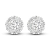 Thumbnail Image 1 of Lab-Created Diamond Earrings 2 ct tw Round 14K White Gold