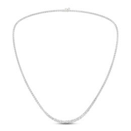 Lab-Grown Diamond Tennis Necklace 10 ct tw Round 14K White Gold