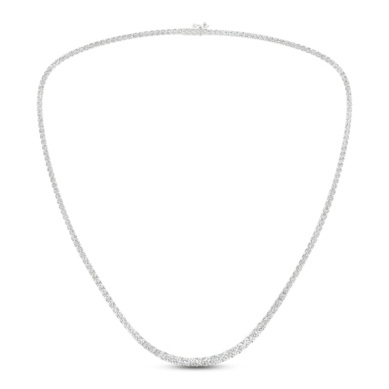 Jared Signature Lab-Grown Diamond Tennis Necklace 10 ct tw Round 14K White Gold