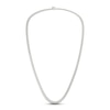 Thumbnail Image 2 of Lab-Created Diamond Tennis Necklace 10 ct tw Round 14K White Gold