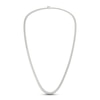 Thumbnail Image 3 of Lab-Grown Diamond Tennis Necklace 10 ct tw Round 14K White Gold