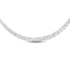 Thumbnail Image 3 of Lab-Created Diamond Tennis Necklace 10 ct tw Round 14K White Gold