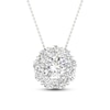 Thumbnail Image 0 of Lab-Created Diamond Pendant Necklace 2 ct tw Round 14K White Gold