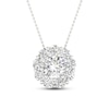 Thumbnail Image 1 of Lab-Grown Diamond Pendant Necklace 2 ct tw Round 14K White Gold