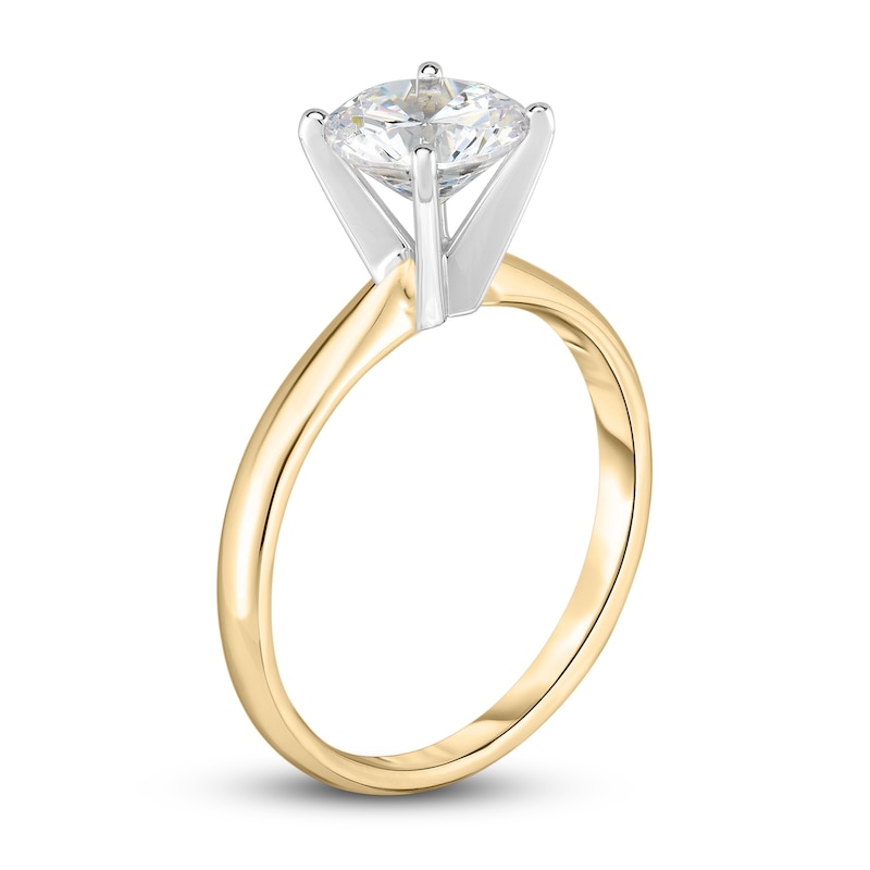 Diamond Solitaire Engagement Ring 3/8 ct tw Round 14K Yellow Gold (I2/I)