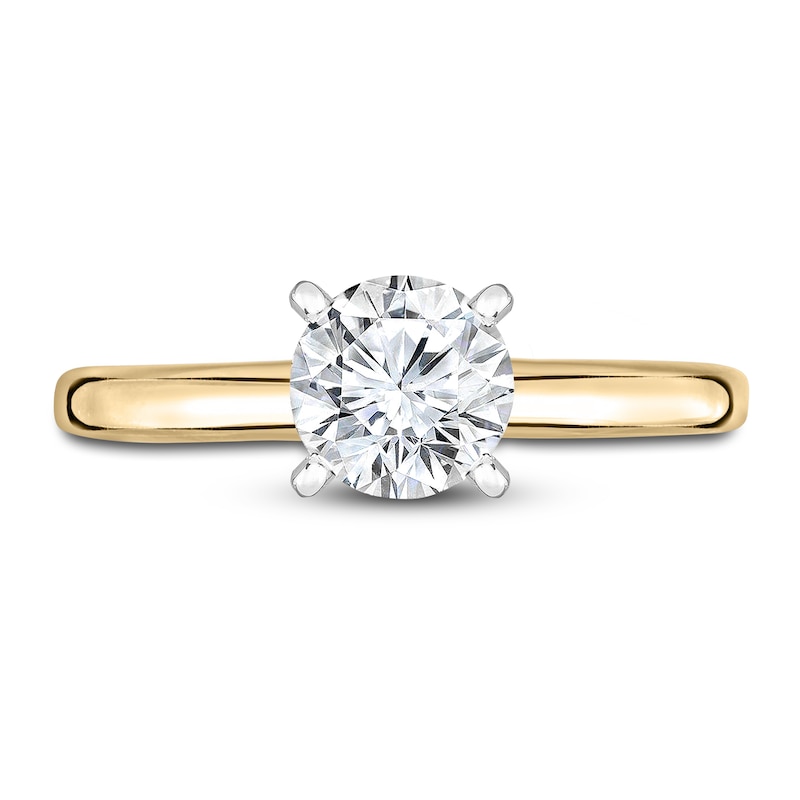 Diamond Solitaire Engagement Ring 3/8 ct tw Round 14K Yellow Gold (I2/I)