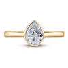 Thumbnail Image 3 of Diamond Solitaire Engagement Ring 1-1/2 ct tw Bezel-Set Pear-cut 14K Yellow Gold (I2/I)