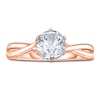 Thumbnail Image 3 of Diamond Solitaire Twist Engagement Ring 1 ct tw Round 14K Rose Gold (I2/I)