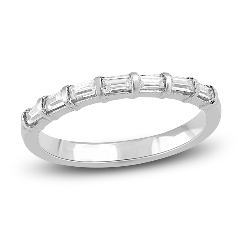 Main Image 1 of Diamond Stackable Anniversary Band 5/8 ct tw Baguette 14K White Gold