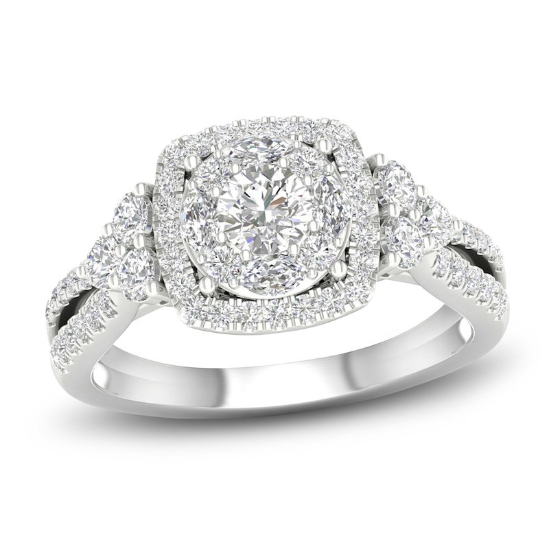 Main Image 1 of Diamond Ring 1 ct tw Round 14K White Gold