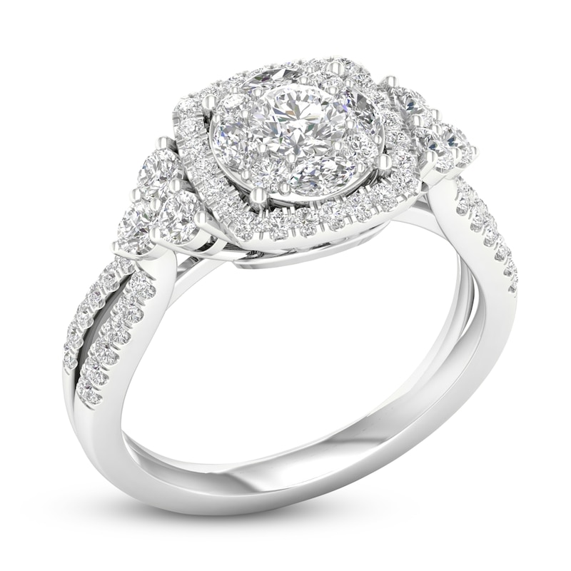 Main Image 4 of Diamond Ring 1 ct tw Round 14K White Gold